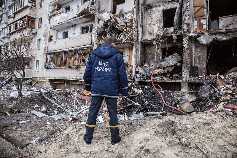 7A Koshytsia Street, Kyiv, 25 February 2022. Photo: Oleksandr Ratushniak /UNDP Ukraine