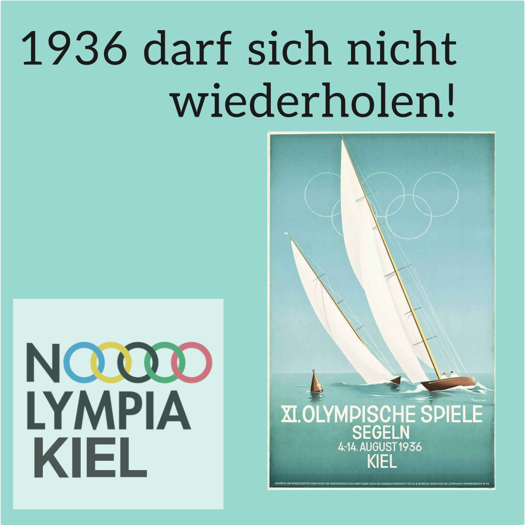 1936 darf sich nicht wiederholen NOOOLYMPIA KIel